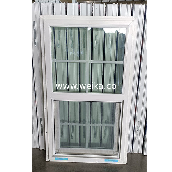 Mobiele UPVC Single Hang Window Plastic Sash Windows voor huis