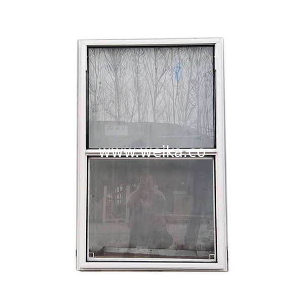 Wit vinyl 48x48 enkelhangend raam met net-scherm