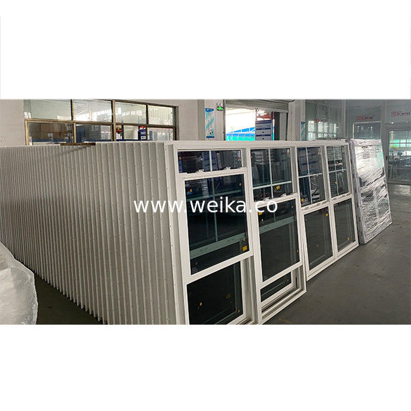 1.4mm - 2.5mm Dikte UPVC Single Hang Window Op maat gemaakte kleur Verticaal Schuifvenster