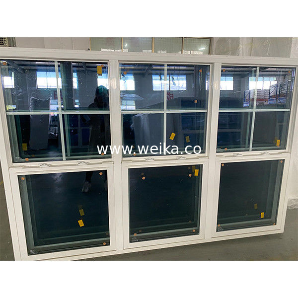 1.4mm - 2.5mm Dikte UPVC Single Hang Window Op maat gemaakte kleur Verticaal Schuifvenster