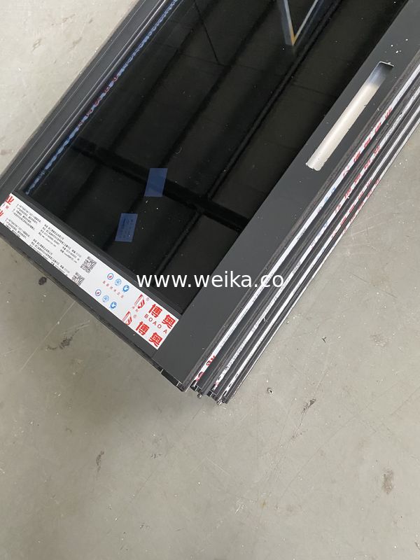 Houten gekleurde gehard glas aluminium luifel raam boven gehangen