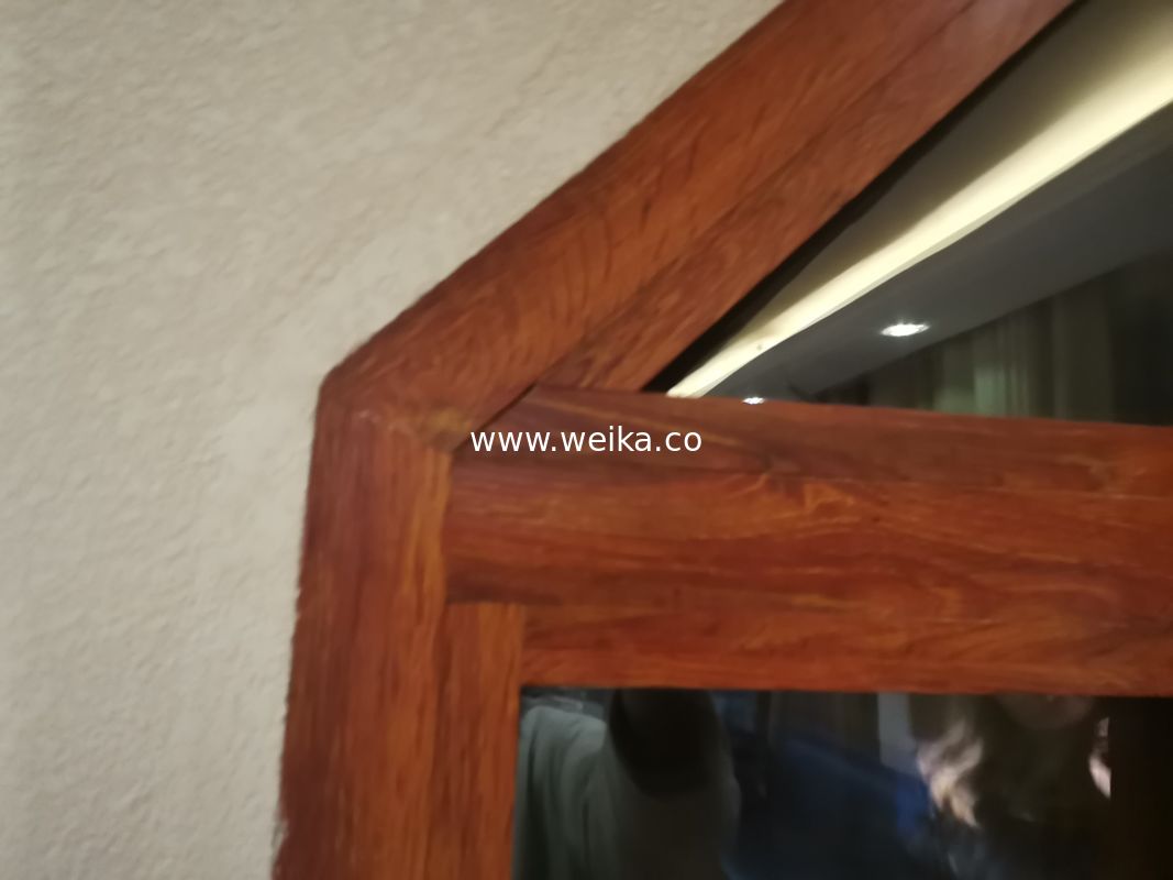 Octogonale Vaste en bovenaf gehangen artistieke vorm van aluminium legering houtkorrel ramen