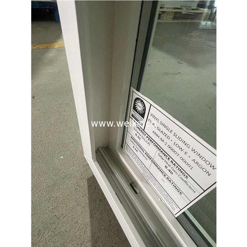 Double glazen PVC-schuifvensteroplossingen 58mm/65mm/80mm/82mm Profielserie en gehard glasontwerp