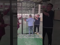 Groot gebogen uPVC enkelhangend raam met glazen grill