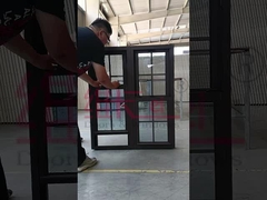 Dubbel aluminium hang venster verticaal glijdend tweelinghuis