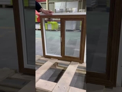 Amerikaanse PVC-schuifvensters op maat Houtkorrel Interieur Wit Exterior Verstelbare afmetingen